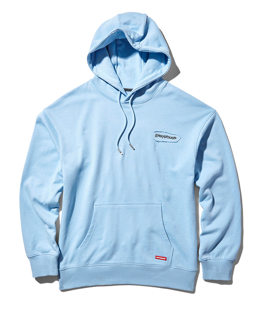 RIPPED MONEY BEAR HOODY (LT BLUE)