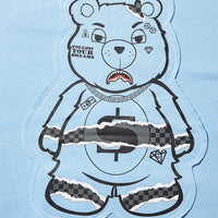 RIPPED MONEY BEAR HOODY (LT BLUE)