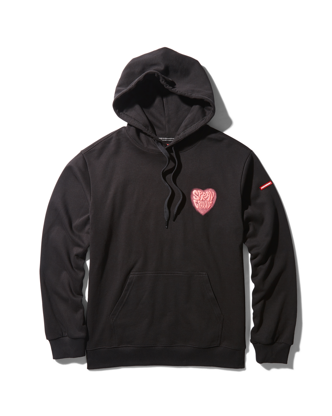 PUFF HEART HOODY (BLACK)