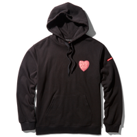 PUFF HEART HOODY (BLACK)