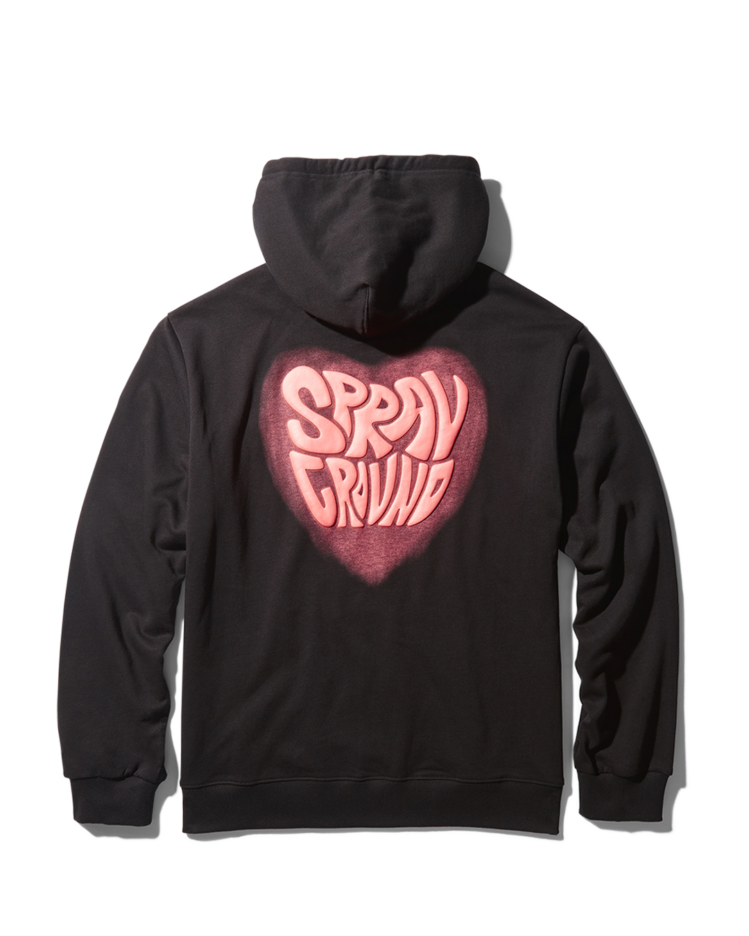 PUFF HEART HOODY (BLACK)