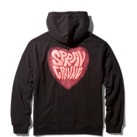 PUFF HEART HOODY (BLACK)