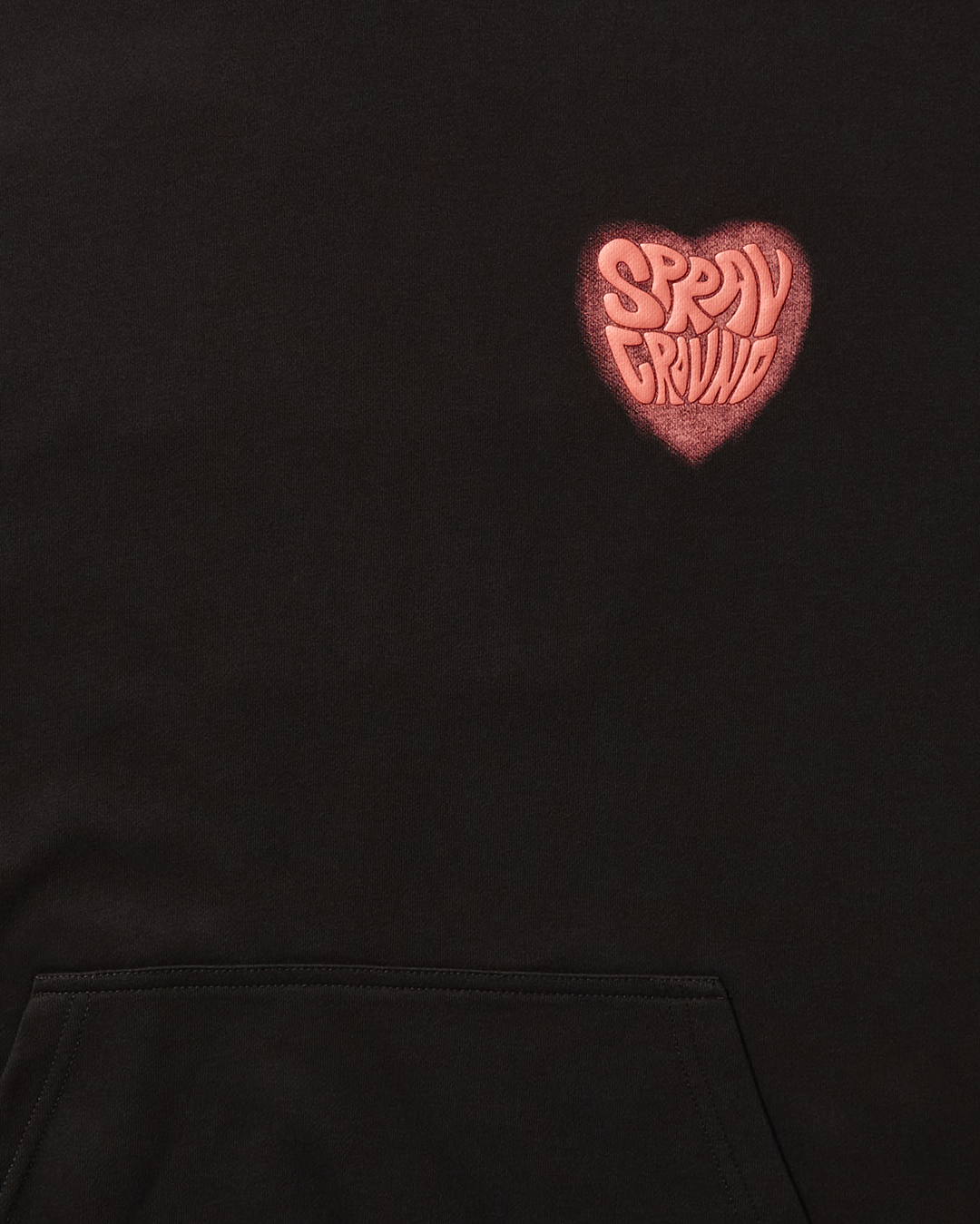 PUFF HEART HOODY (BLACK)