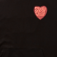 PUFF HEART HOODY (BLACK)