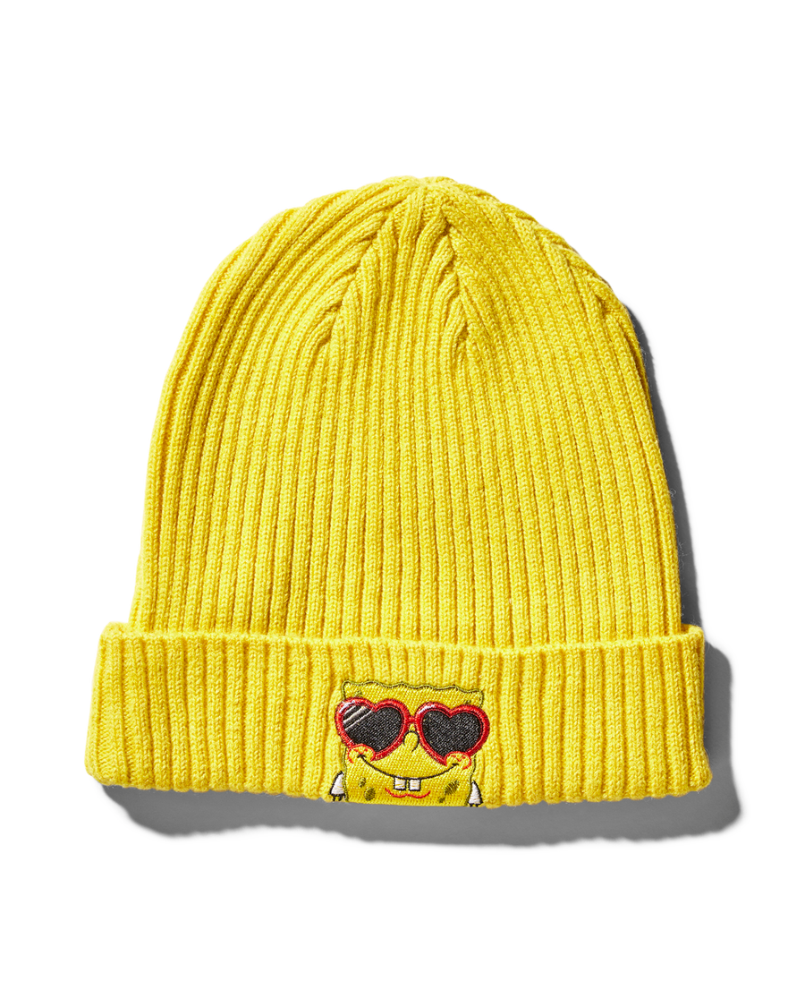 SPONGEBOB HEART GLASSES KNIT BEANIE