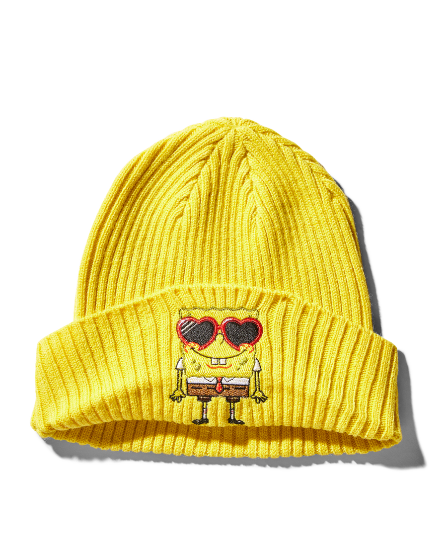 SPONGEBOB HEART GLASSES KNIT BEANIE