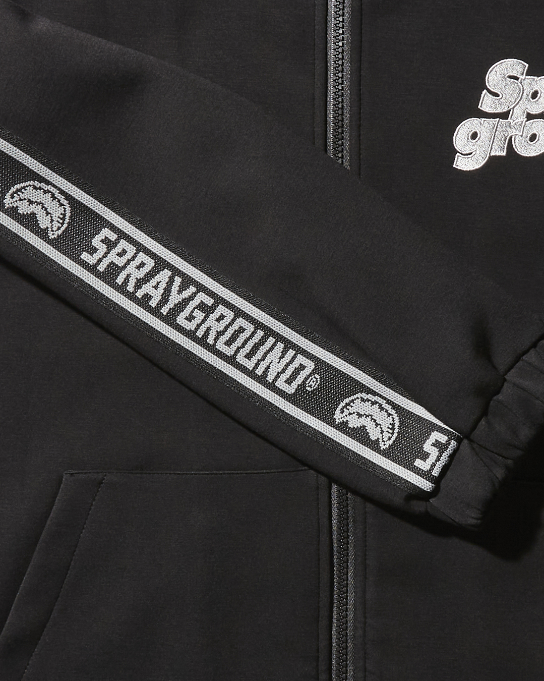 SG ZIP FRONT LOGO JACKET (BLACK)