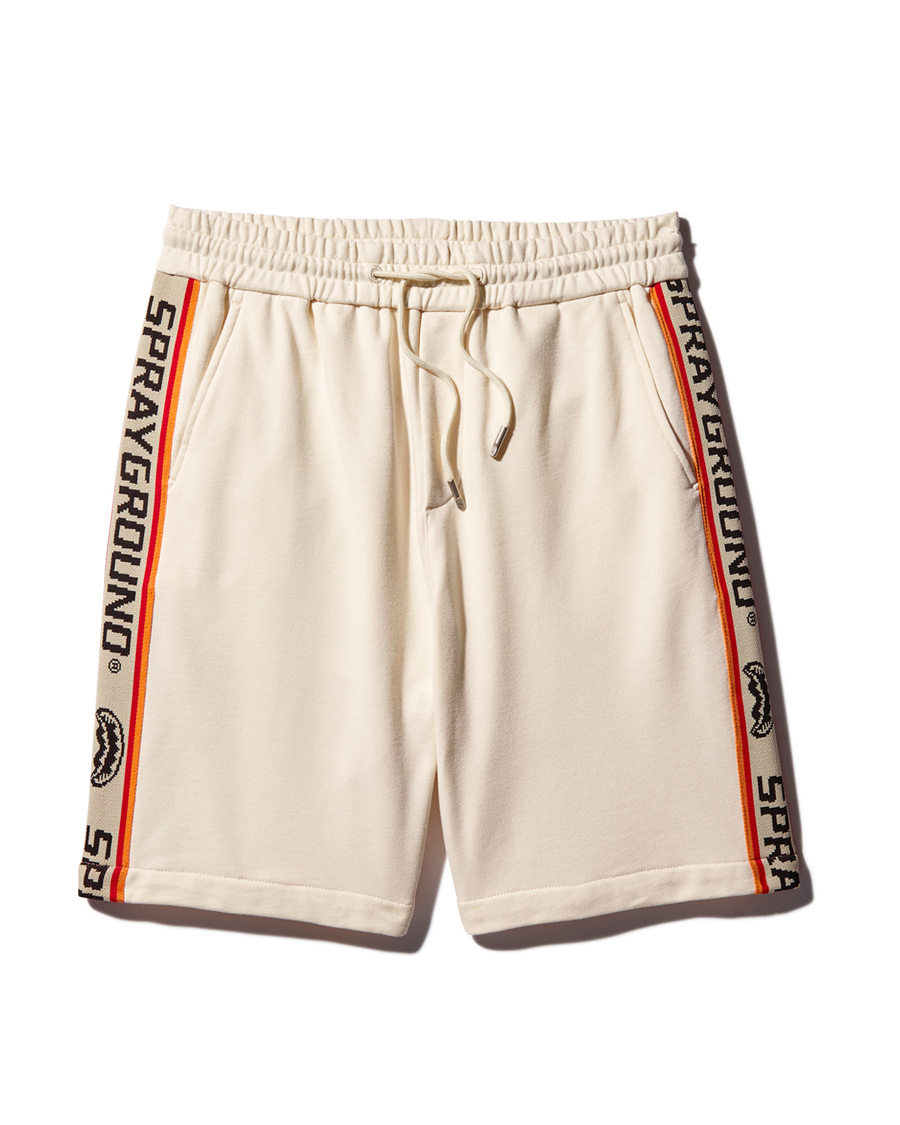 SG LOGO TAPE KNIT SHORTS (BEIGE)