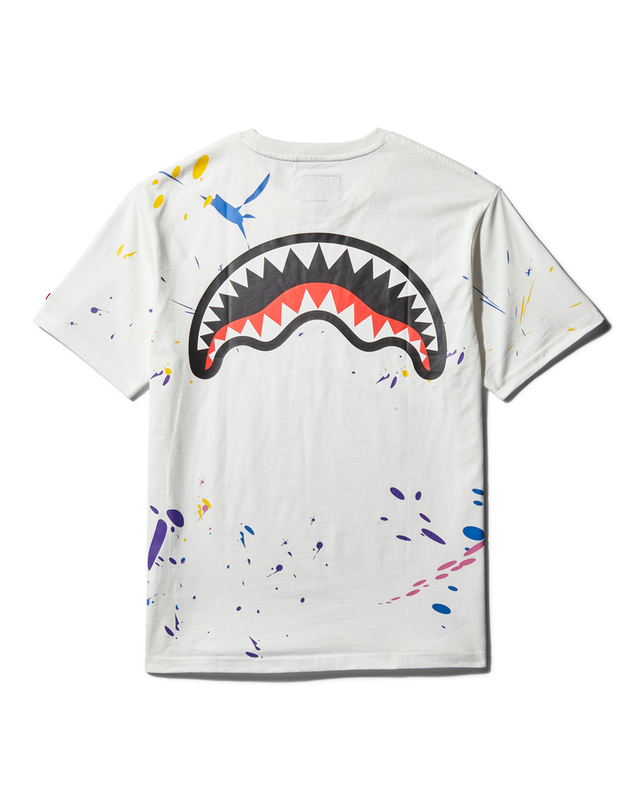 SHARK MOUTH SPLAT T-SHIRT (WHITE)