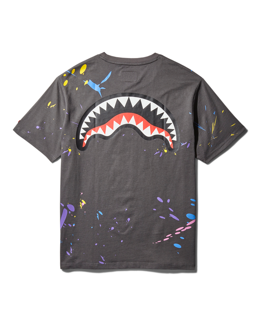 SHARK MOUTH SPLAT T-SHIRT (DARK GRAY)