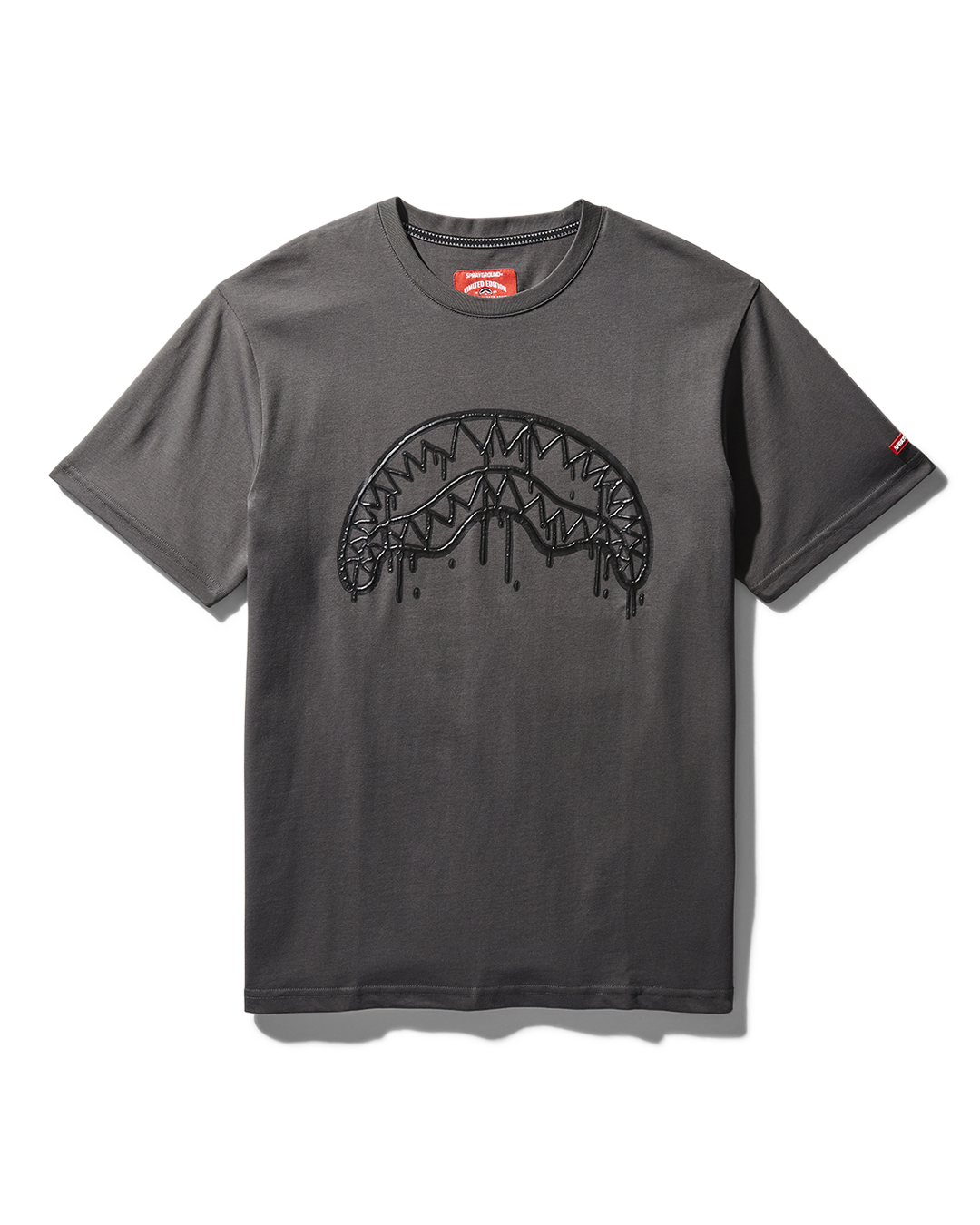 SHARK MOUTH PRINT T-SHIRT (DARK GRAY)