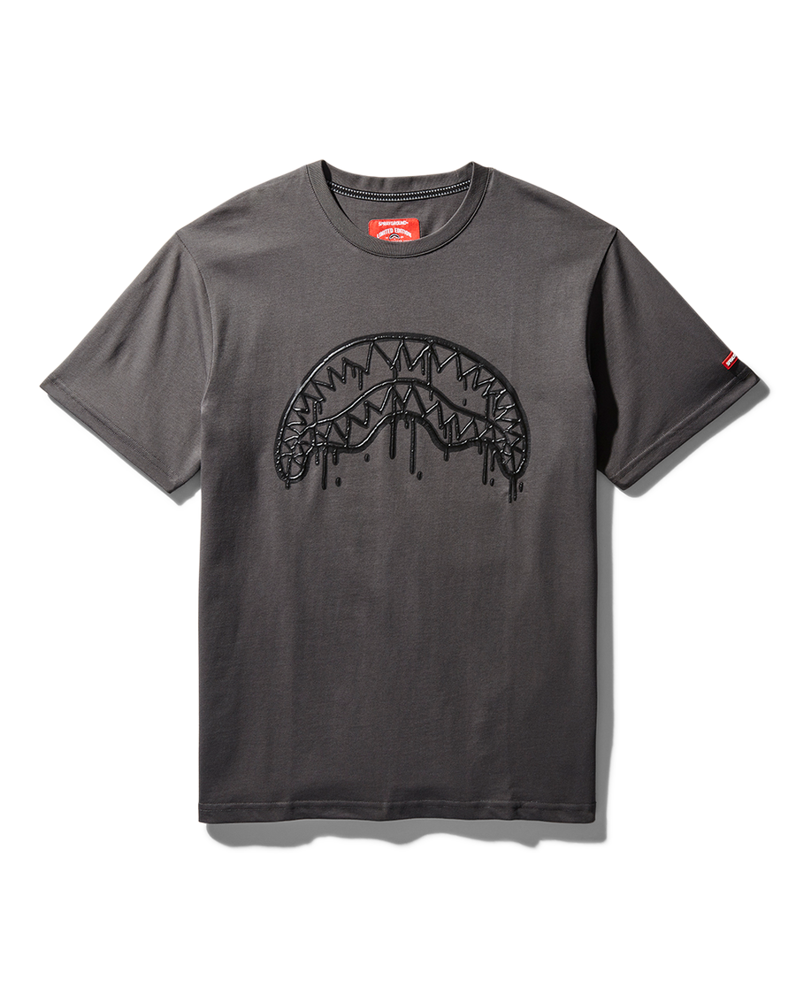 SHARK MOUTH PRINT T-SHIRT (DARK GRAY)